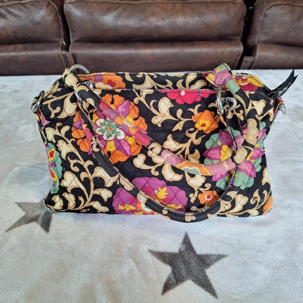 Vera Bradley Suzani Quilted Purse Sachel Bag Pretty Late Summer Early Fall Color